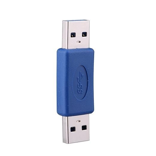 Blue USB A Male to Male Connector | Computer Accessory