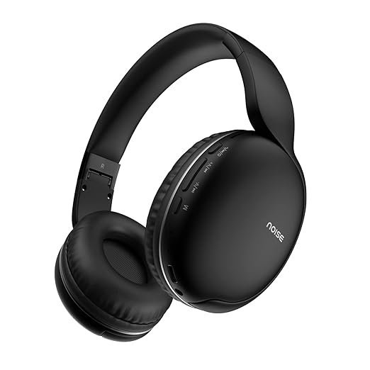 Noise Two Wireless On-Ear Headphones - 50 Hours Playtime, Dual Pairing (Bold Black)